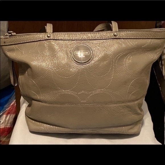 Coach Tan Leather Tote Bag